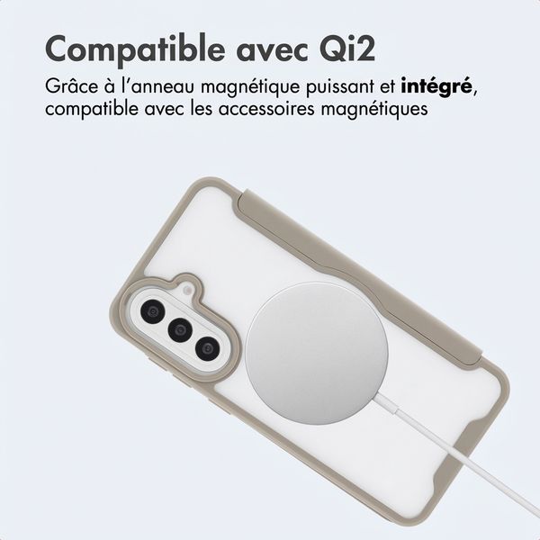 imoshion Bookcase transparente avec MagSafe Samsung Galaxy A57 (5G) - Beige