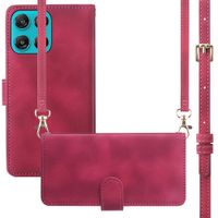 imoshion Etui de télephone portefeuille avec cordon Motorola Moto G77 - Rouge
