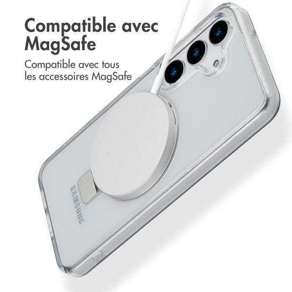 Accezz Coque Ring Stand avec MagSafe Samsung Galaxy S25 - Transparent