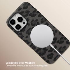 Selencia Coque Sabi imprimé panthère avec MagSafe Apple iPhone 16 Pro Max - Midnight Black