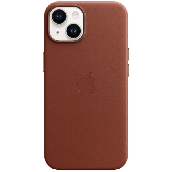 Apple Coque Leather MagSafe Apple iPhone 14 - Umber