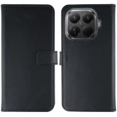 Selencia Étui portefeuille en cuir véritable Xiaomi 15T Pro - Noir