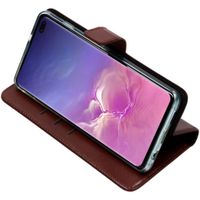 Valenta Etui téléphone portefeuille Samsung Galaxy S10 Plus - Brun