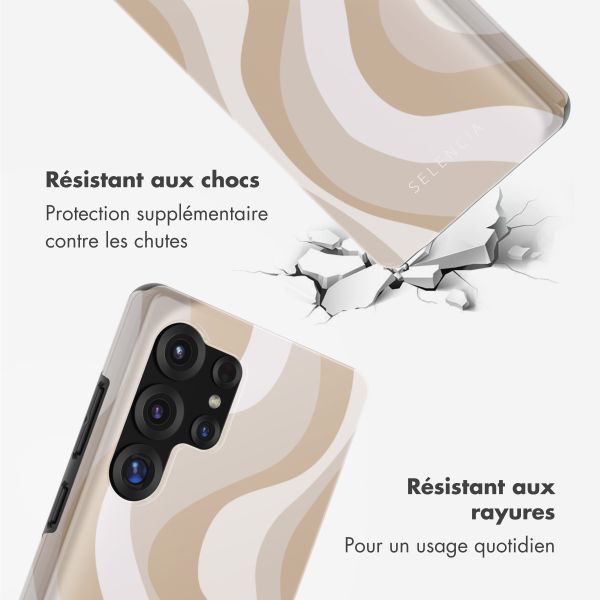 Selencia Coque arrière Vivid Samsung Galaxy S25 Ultra - Desert Waves Beige