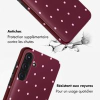 Selencia Coque arrière Vivid Samsung Galaxy S25 FE - Happy Dots Burgundy