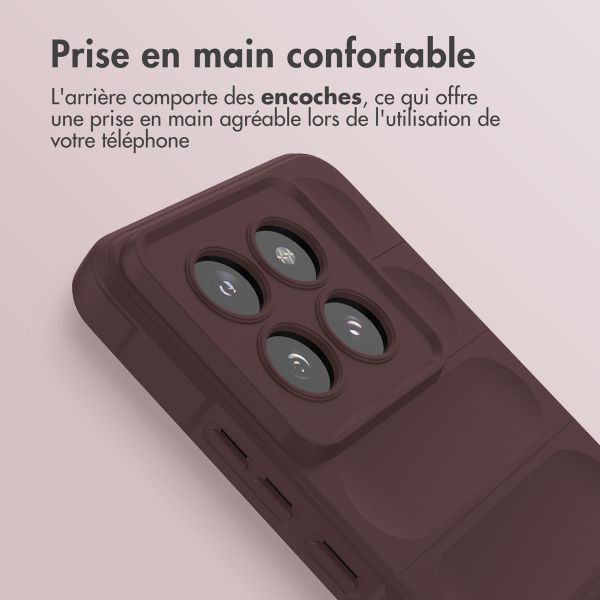 imoshion Coque arrière EasyGrip Xiaomi 14 Pro - Aubergine