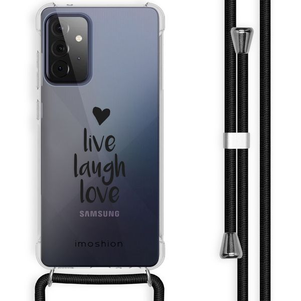 imoshion Coque Design avec cordon Samsung Galaxy A72 - Live Laugh Love