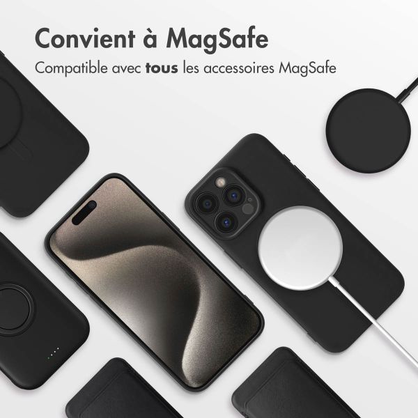 imoshion Coque Couleur avec MagSafe Apple iPhone 15 Pro Max - Noir