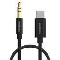 imoshion ﻿Câble AUX - Câble audio 3,5 mm / Jack vers USB-C - Mâle vers USB-C - 1 mètre - Noir