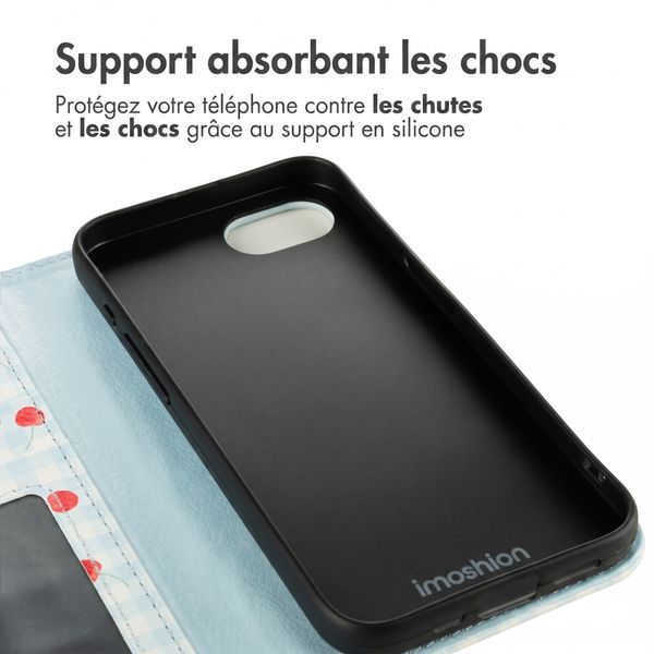 imoshion Étui de télephone portefeuille Design Apple iPhone 17e / 16e - Cherry Check