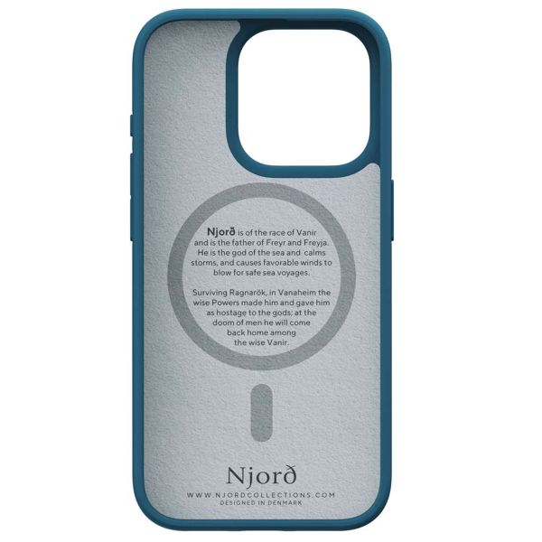 Njorð Collections Coque en tissu MagSafe iPhone 15 Pro - Deep Sea