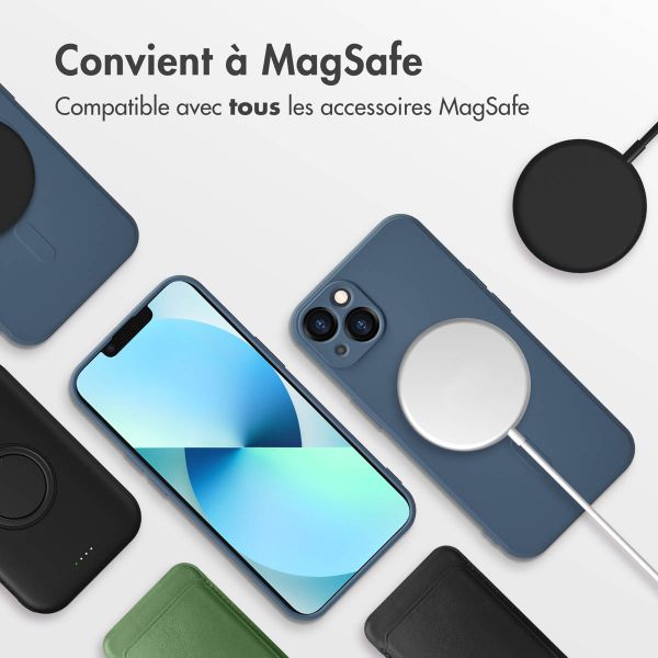 imoshion Coque Couleur avec MagSafe iPhone 13 - Bleu foncé