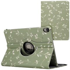 imoshion Coque tablette Design rotatif à 360° Apple iPad Air 5 (2022) / Air 4 (2020) - Green Flowers