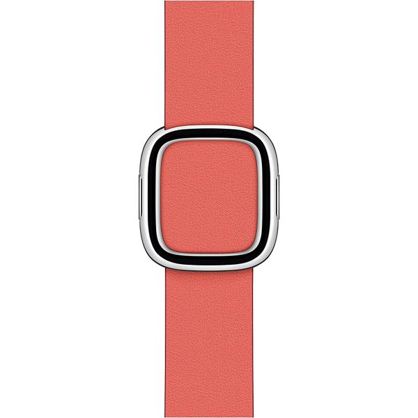 Apple Bracelet Leather Band Modern Buckle Apple Watch Series 1 t/m 9 / SE (38/40/41 mm) | Series 10 / 11 (42 mm) - Taille L - Pink Citrus