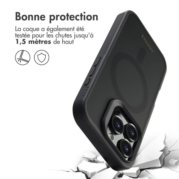 Accezz Coque Givrée Robuste avec MagSafe Apple iPhone 16 Pro Max - Noir
