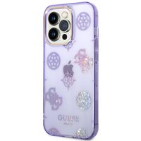 Guess Coque Peony Glitter iPhone 14 Pro - Violet