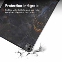 imoshion Coque tablette Design Trifold Apple iPad Pro 13 (2024) M4 - Black Marble