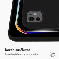 Accezz Coque Liquid Silicone avec porte-stylet Apple iPad Pro 11 (2025) M5 / (2024) M4 - Noir
