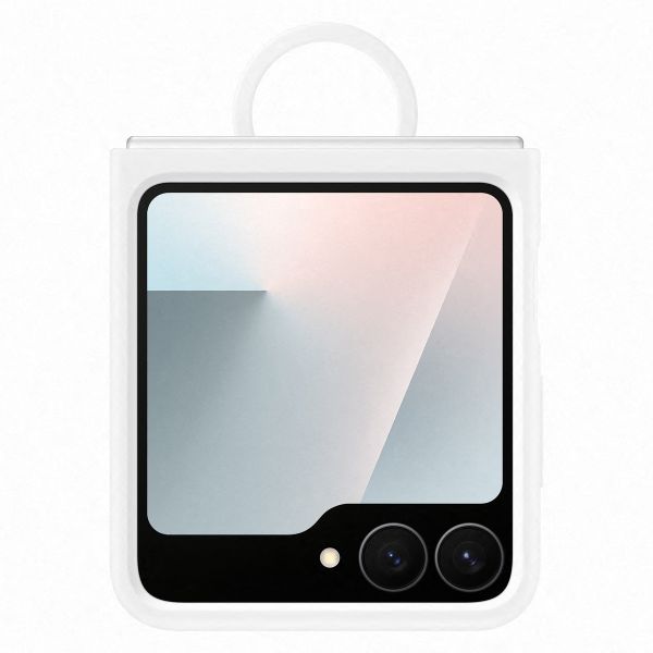 Samsung Original Coque en silicone Ring Samsung Galaxy Z Flip 6 / Flip 7 FE - White