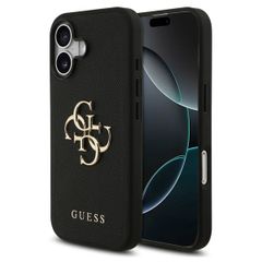Guess Coque Big 4G Logo Grained Apple iPhone 17 - Noir