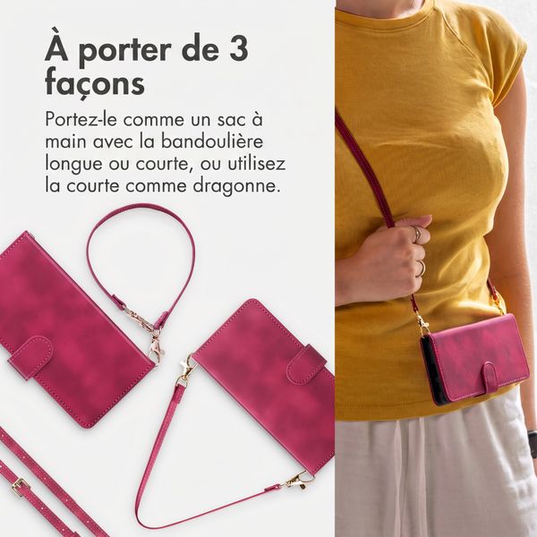 imoshion Etui de télephone portefeuille avec cordon Motorola Edge 70 Fusion - Rouge