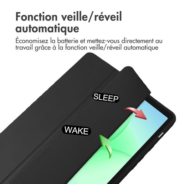 imoshion Coque tablette rigide Trifold Samsung Galaxy Tab A11 Plus - Noir