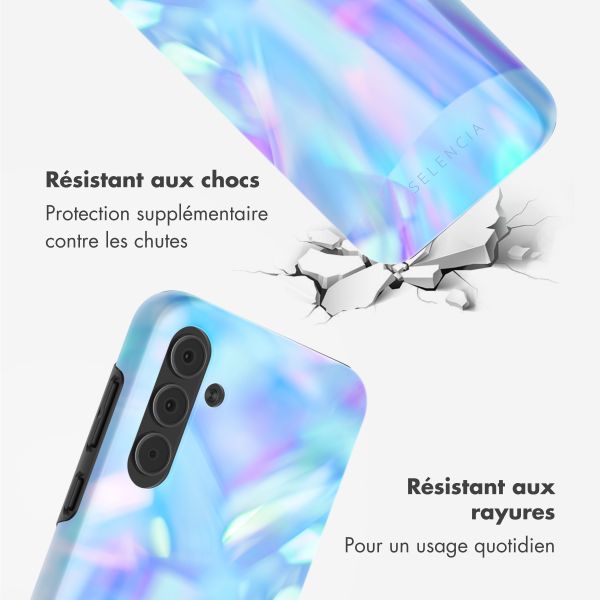 Selencia Coque arrière Vivid Samsung Galaxy A55 - Holographic Blue Dream