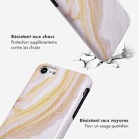 Selencia Coque arrière Vivid Apple iPhone SE (2022 / 2020) / 8 / 7 / 6(s) - Chic Marble Gold
