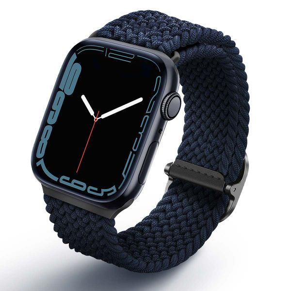 Uniq Bracelet tressé Aspen Apple Watch Series 1 á 10 / SE / Ultra (2) (44/45/46/49 mm) - Bleu Oxford