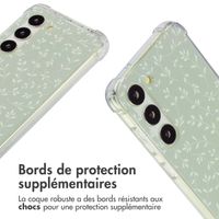 imoshion Coque Design avec cordon Samsung Galaxy S23 - Smoke Green Flowers