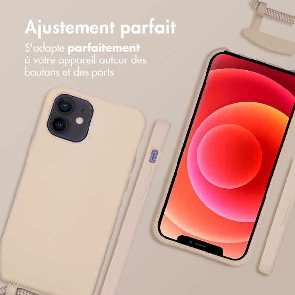imoshion Coque arrière Color avec cordon amovible et MagSafe Apple iPhone 12 (Pro) - Nude