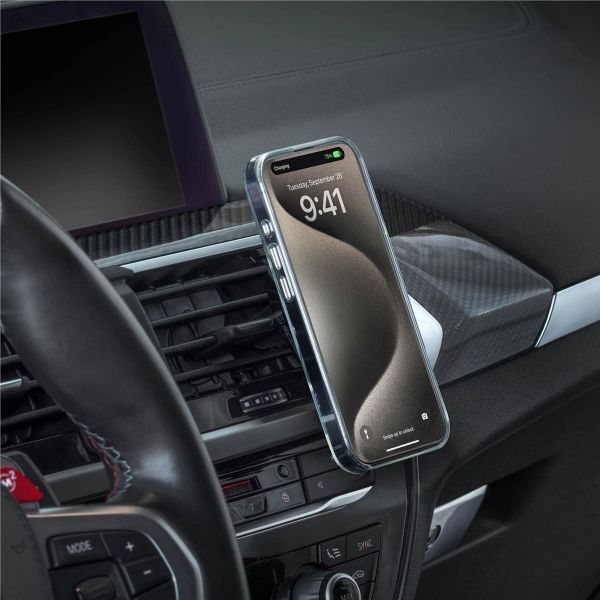 Scosche Magic Mount PRO (Gen 6) Chargeur de Voiture MagSafe Sans Fil – Tableau de Bord / Grille de ventilation - Noir