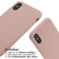 imoshion Coque en silicone avec cordon Apple iPhone X / Xs - Sand Pink