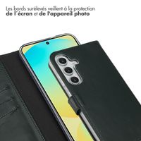 Selencia Étui portefeuille en cuir véritable Samsung Galaxy S25 FE - Vert