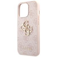Guess Coque 4G Metal Logo Backcover Apple iPhone 13 Pro - Roze & Goud / Pink & Gold