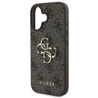 Guess Coque 4G Metal Logo iPhone 16 - Brun