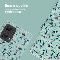 imoshion Étui de télephone portefeuille Design Motorola Moto G24 Power - Blue Flowers