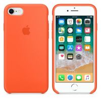 Apple Coque en silicone Apple iPhone SE (2022 / 2020) / 8 / 7 - Spicy Orange