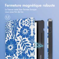 imoshion Design Slim Hard Sleepcover avec support Kobo Libra H2O - Flower Tile