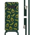 imoshion Coque design en silicone avec cordon Samsung Galaxy S10 - Avocado Green