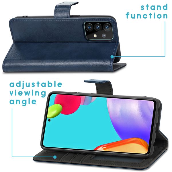 imoshion Étui de télephone portefeuille Samsung Galaxy A52(s) (5G/4G) - Bleu foncé