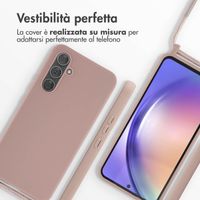 imoshion Coque en silicone avec cordon Samsung Galaxy A54 (5G) - Sand Pink
