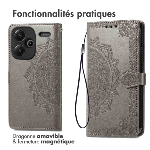 imoshion Etui de télephone Mandala Xiaomi Redmi Note 13 Pro Plus (5G) - Gris