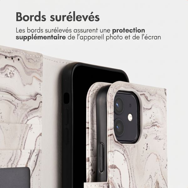 imoshion Étui de télephone portefeuille Design Apple iPhone 11 - Sandy Marble