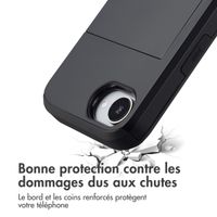 imoshion Coque arrière avec porte-cartes iPhone 16e - Noir