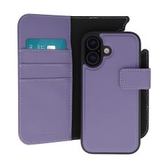 imoshion Étui portefeuille luxe 2-en-1 amovible Apple iPhone 16 - Violet