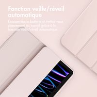 Accezz Coque tablette portefeuille Smart Silicone Apple iPad Air 11 pouces (2025) M3 / (2024) M2 / Air 5 (2022) / Air 4 (2020) - Rose