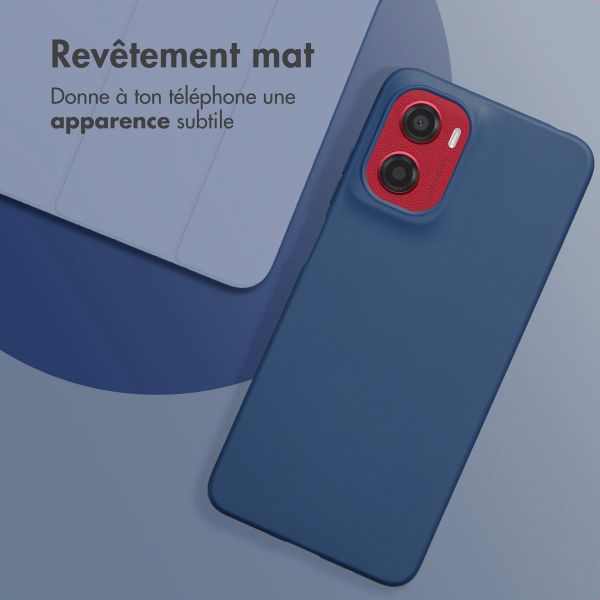 imoshion Coque Couleur Motorola Moto G05 / E15 - Bleu foncé