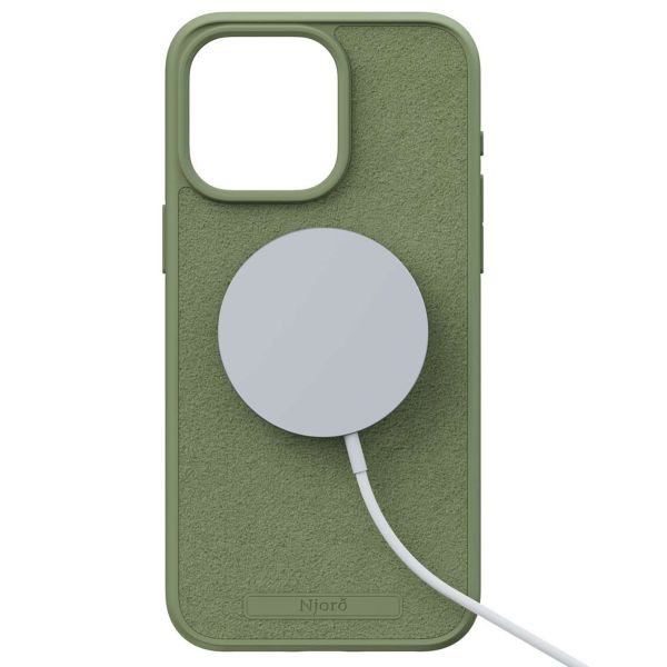 Njorð Collections Coque daim Comfort+ MagSafe iPhone 15 Pro Max - Olive