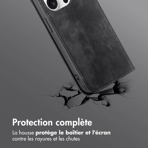 imoshion Étui de téléphone portefeuille Slim Apple iPhone 12 (Pro) - Noir